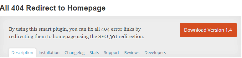All 404 redirect to homepage wordress plugin