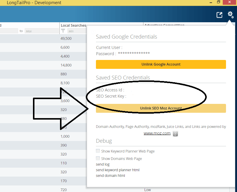 LongTailPRO 3.0 version screenshot