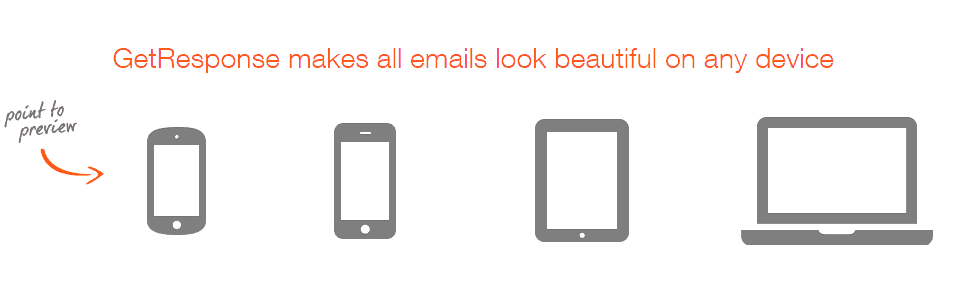 Screenshot for GetResponse mobile responsive feature