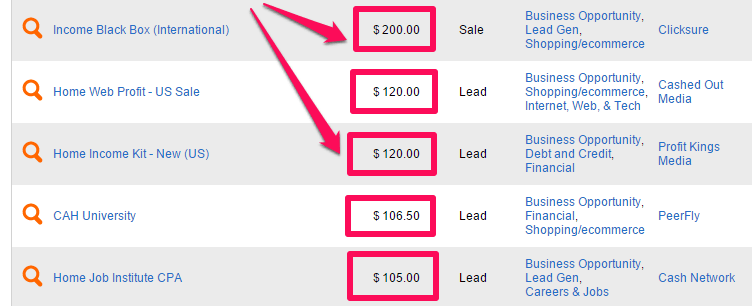 screenshot of earning affiliate commissions